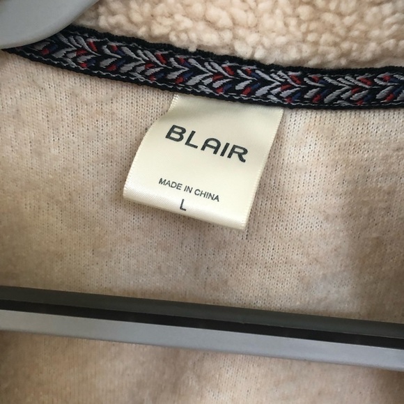 Vintage Blair Medium Sherpa Coat Button Up  Size Large - Picture 2 of 3